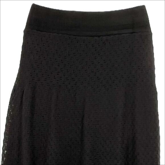 Maria Pavan Midi Length Laser Cut Out Skirt in Black Size X-Small - Picture 3 of 10